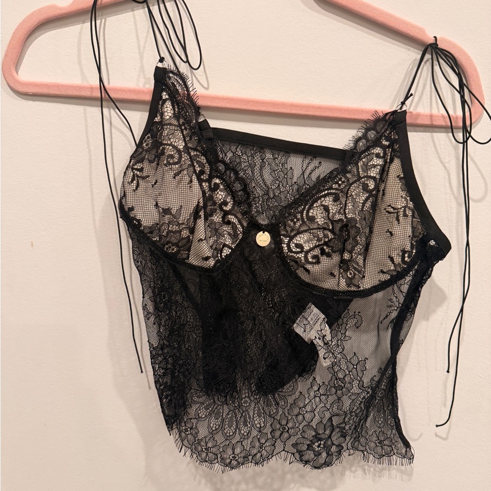 Elegant Black Lace Top